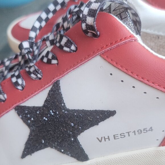 Havana Patriotic Red, White, Black, Star Tennis Shoes women's 9 - Picture 3 of 4